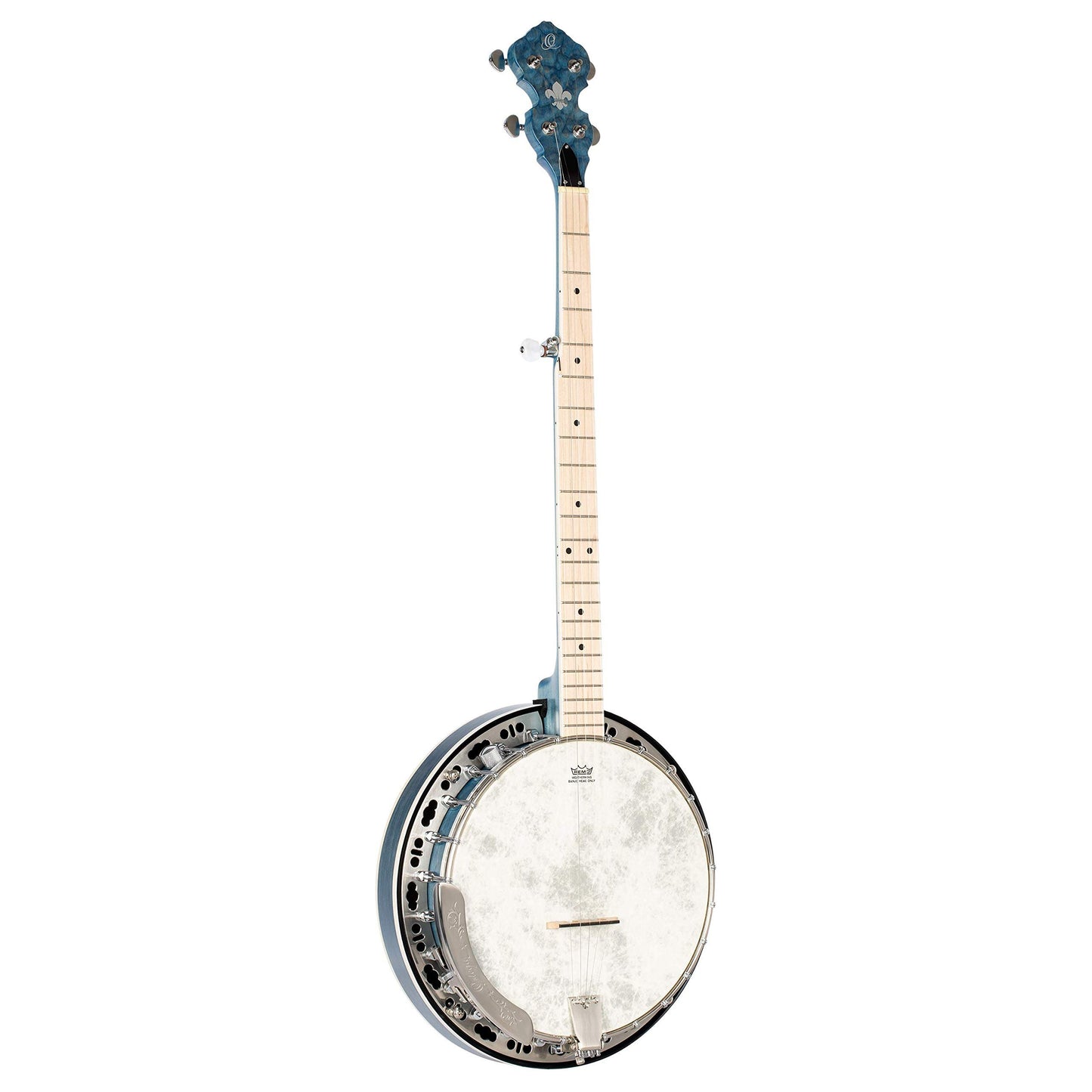 Ortega Guitars Facon Falcon Series 5-String Quilted Maple Resonator Acoustic-Electric Banjo w/Bag, Right (OBJE400TBL)