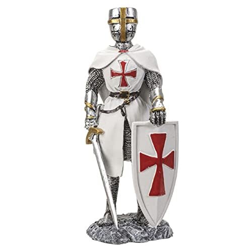 Pacific Trading Crusader Knight with Shield Figurine 8 Inch Multicolor