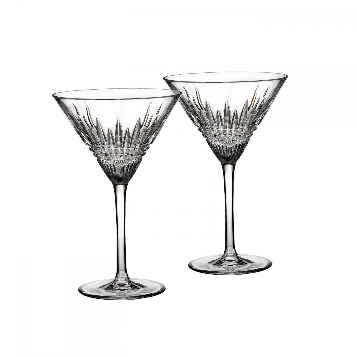 Waterford Crystal Lismore Diamond Martini Glasses, Pair