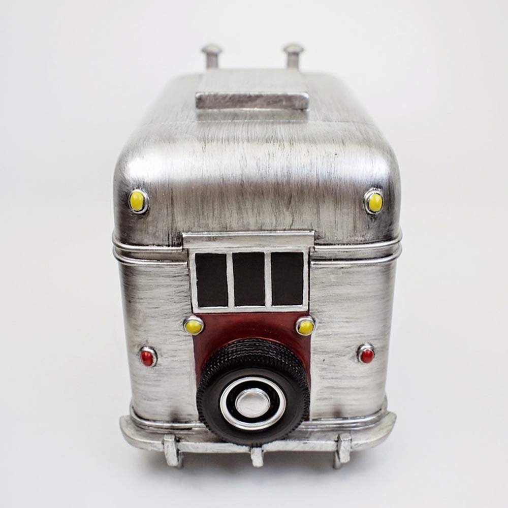Christmas by Roman Inc., Amusements Collection, 6" H Musical LED Trailer Silver,Lantern, Snow Globe, Holiday Home Décor, Santa, Cardinal, Nutcracker, Snowman, Reindeer (6x9x4)