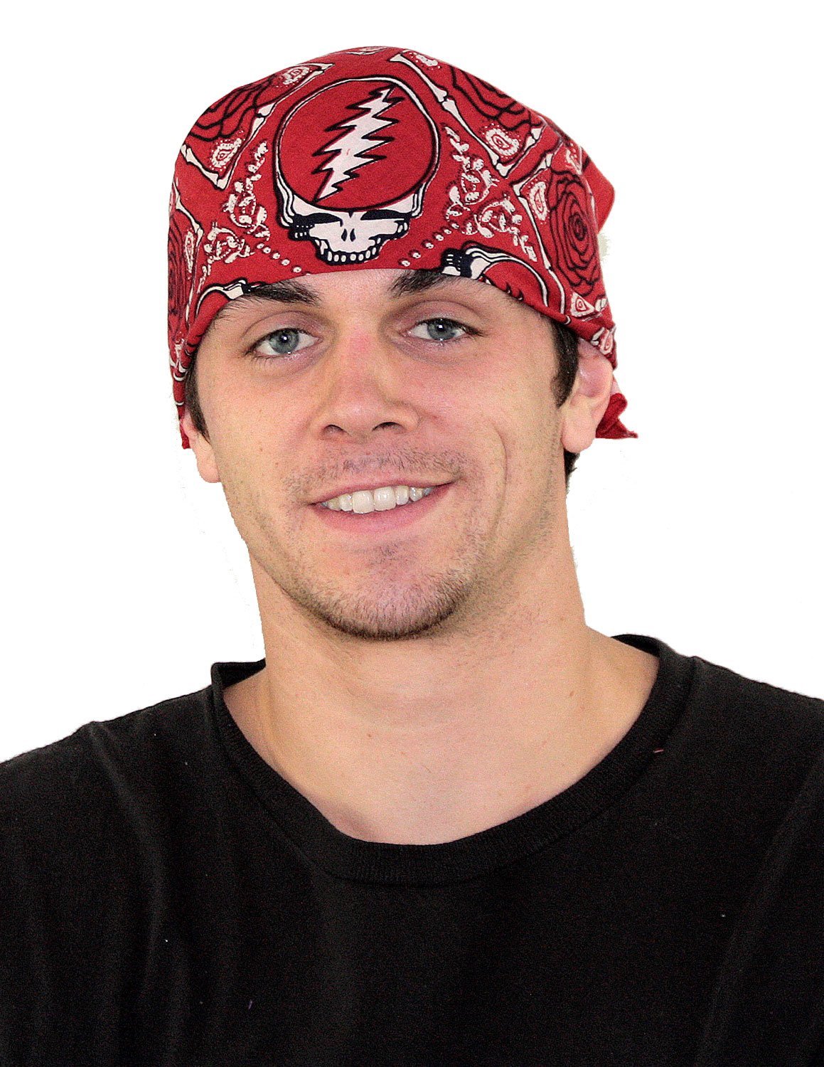 Sunshine Joy Grateful Dead Skull & Roses Bandana Grey