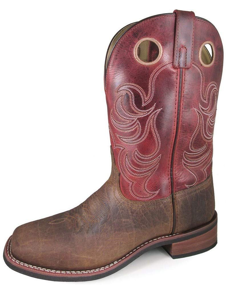 Smoky Mountain Men's Timber Western Boot Broad Square Toe - 4914 10.5 EE US Brown