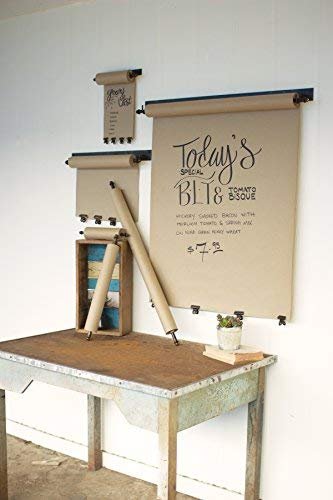 Kalalou NDE1120 Hanging Note Roll with 4 Clips, Brown