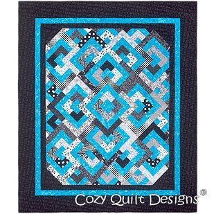 Pattern~ Diamond Double Uses 2 1/2" Strips ~5 Sizes by Cozy Quilt Designs