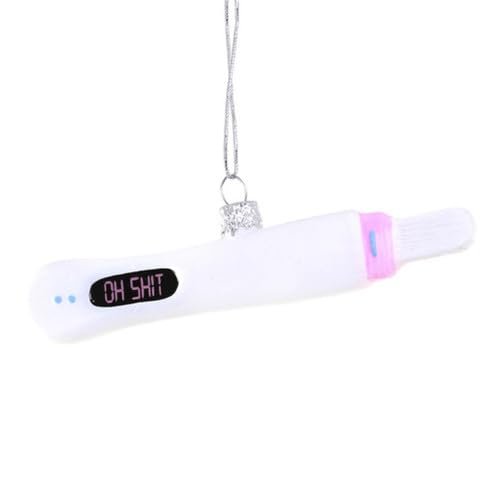 Cody Foster & Co Oh Shit Pregnancy Test Blown Glass Hanging Ornament GO-9620