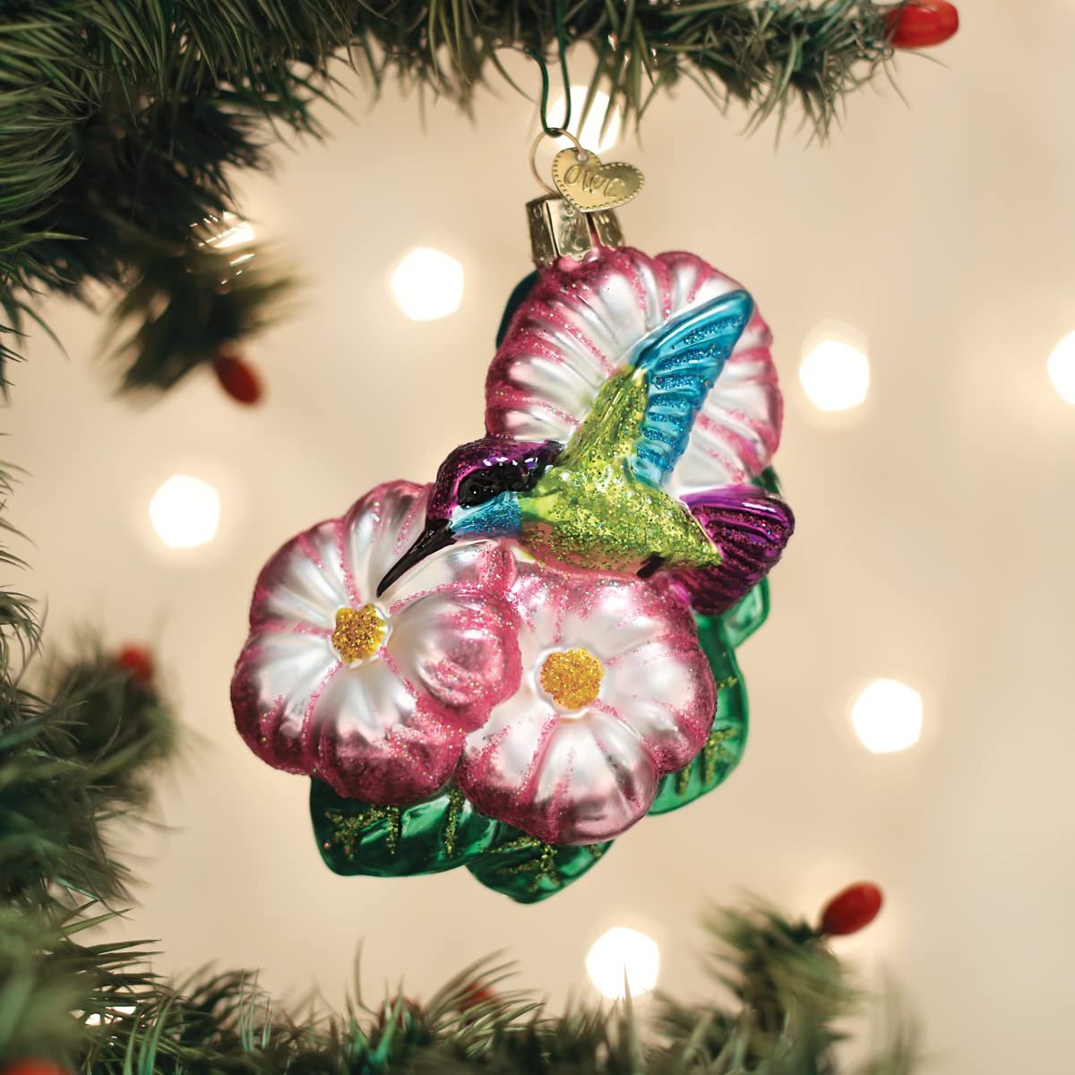 Old World Christmas Ornaments: Bird Watcher Collection Glass Blown Ornaments for Christmas Tree