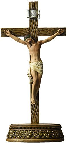 Renaissance Collection 6 x 8.5 Inch Resin Stone Tabletop Corpus Crucifix Cross