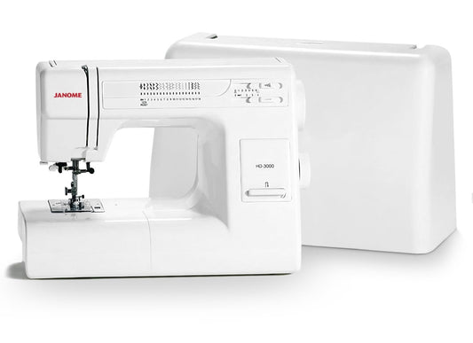 Janome HD3000 Heavy-Duty Sewing Machine with 18 Built-in Stitches + Hard Case
