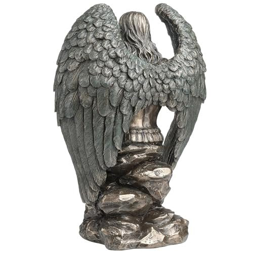 Veronese Design 9 1/8 Inch Saint Michael Prayer Archangel Monument Cold Cast Resin Bronze Finish Angel Statue