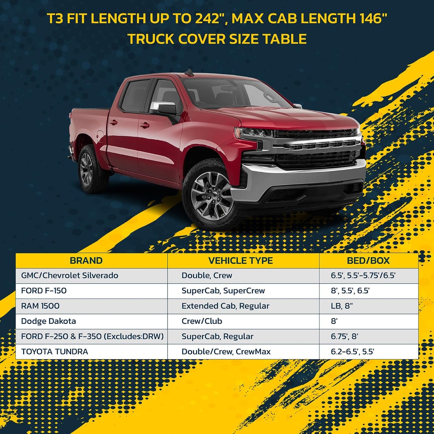 Seal Skin Covers 6 Layers Truck Cover Waterproof All Weather Windproof, UV, Hail Protection Outdoor Heavy Duty Full Automobile Cover with Zipper & Reflective Universal Fit for SUV (191 to 200 inch)