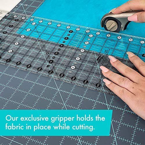 Creative Grids Quilt Ruler 6-1/2in x 24-1/2in Rectangle - CGR24 – Made in USA, Non-Slip Grip Acrylic Quilting, Sewing, Crafting, Patchwork Ruler for Measuring & Cutting Fabric