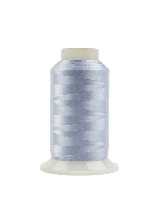 WonderFil, Specialty Threads, InvisaFil, 2-Ply Cottonized Soft Polyester, Silk-Like Thread for Fine Sewing, 100wt - Shadow Blue, 2500m
