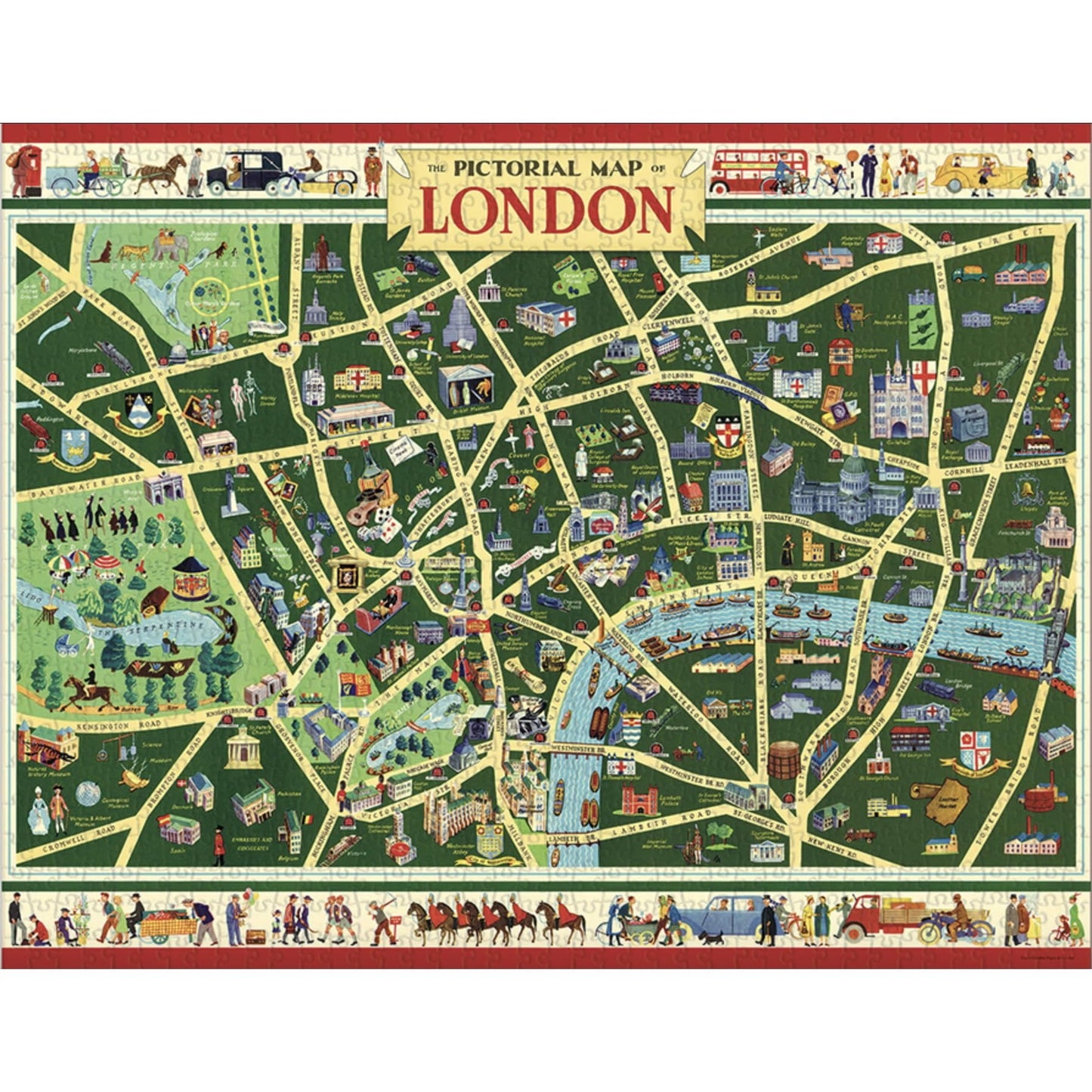 Cavallini 1000 Piece Puzzle, Map of London (PZL/LONMAP)