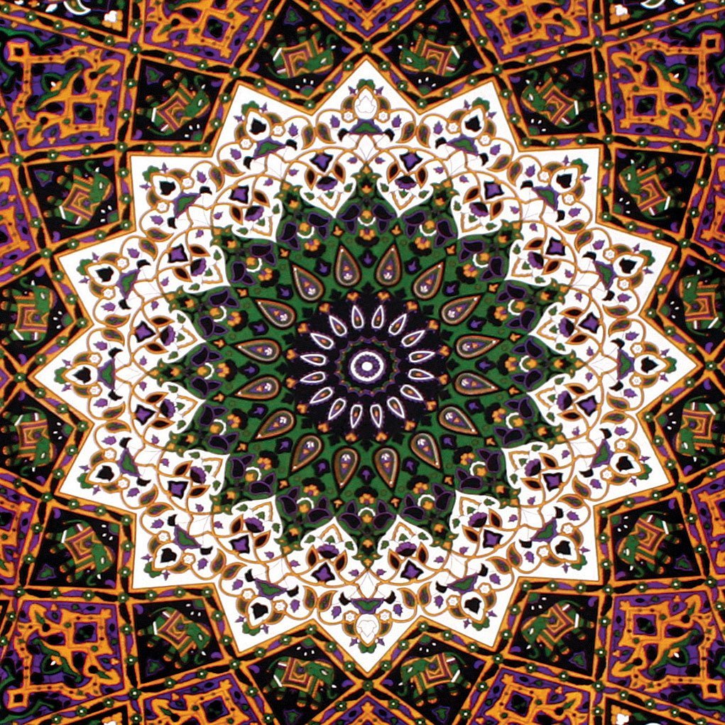 Sunshine Joy India Star Mandala Tapestry Tablecloth Beach Sheet 60x90 Inches