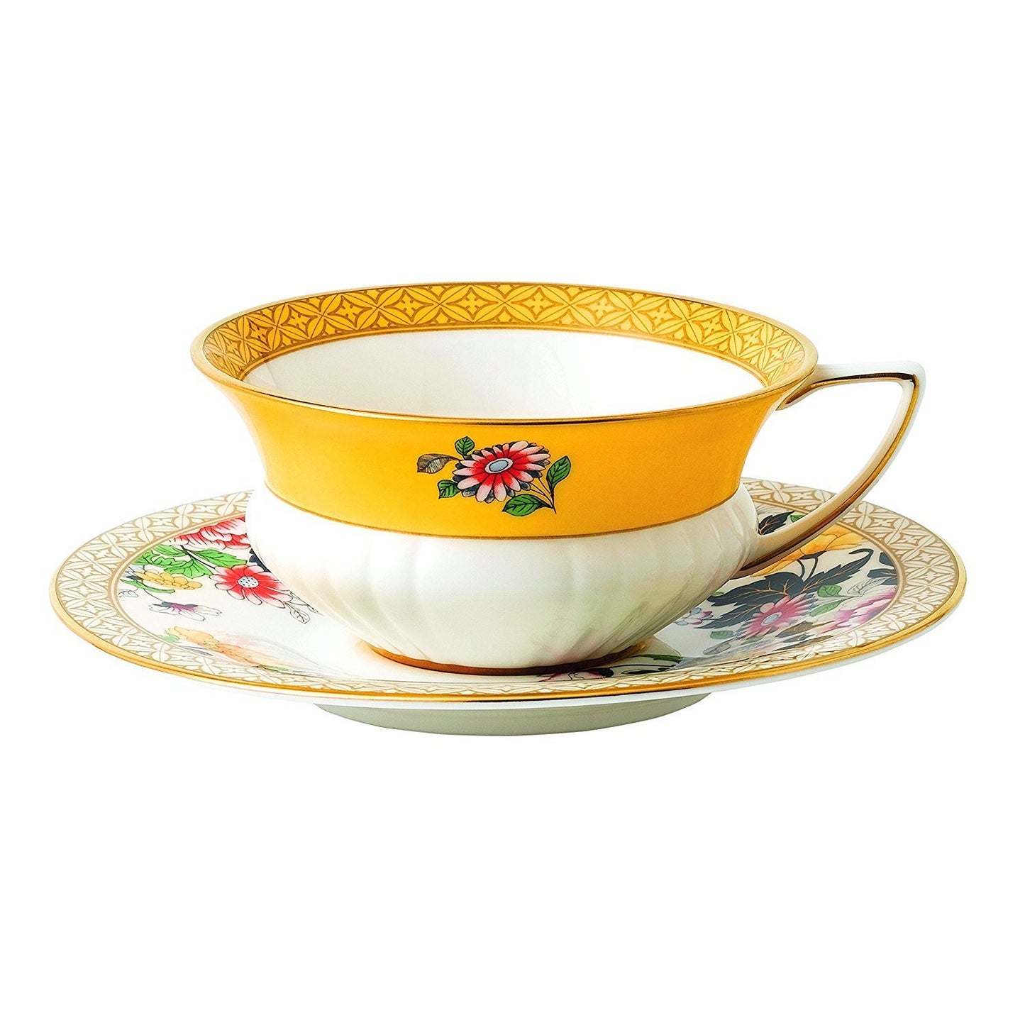 Wedgwood Wonderlust Primrose Teacup & Saucer Set, Multicolor