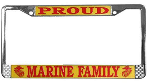 Mitchell Proffitt Proud Marine Family Metal License Plate Frame