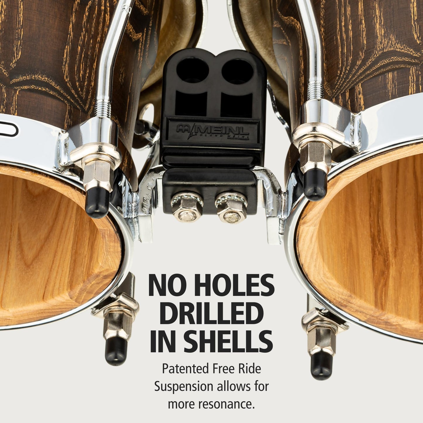 Meinl Percussion WB400VBR-M 7 8.5-Inch Woodcraft Bongos, Vintage Brown