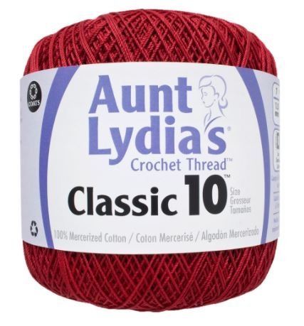 Aunt Lydia's Crochet Thread - Size 10 - Victory Red (2-Pack)
