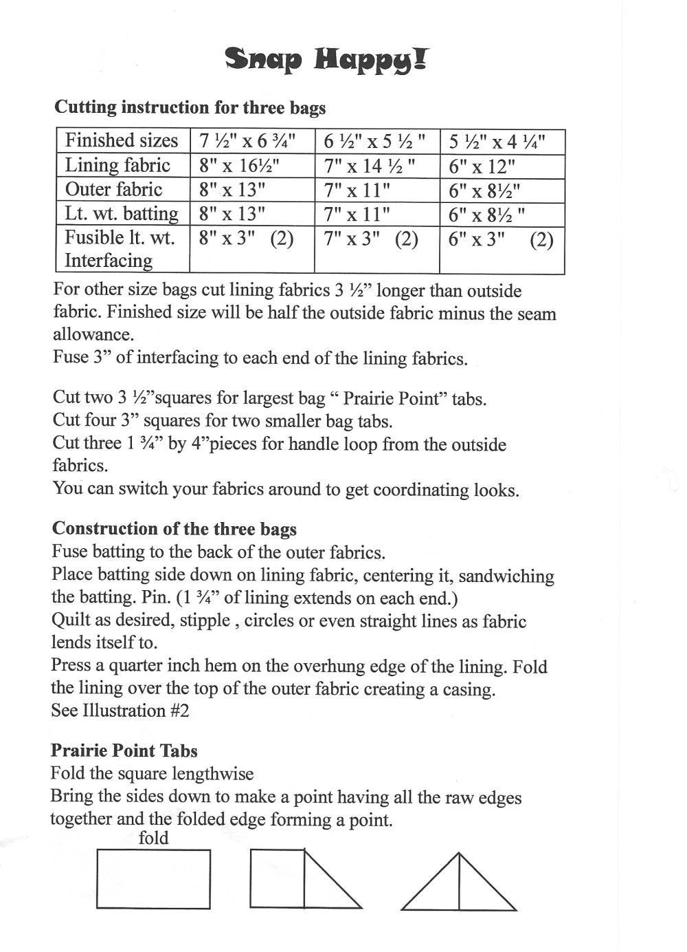 Stitchin Sisters Snap Happy Ptrn