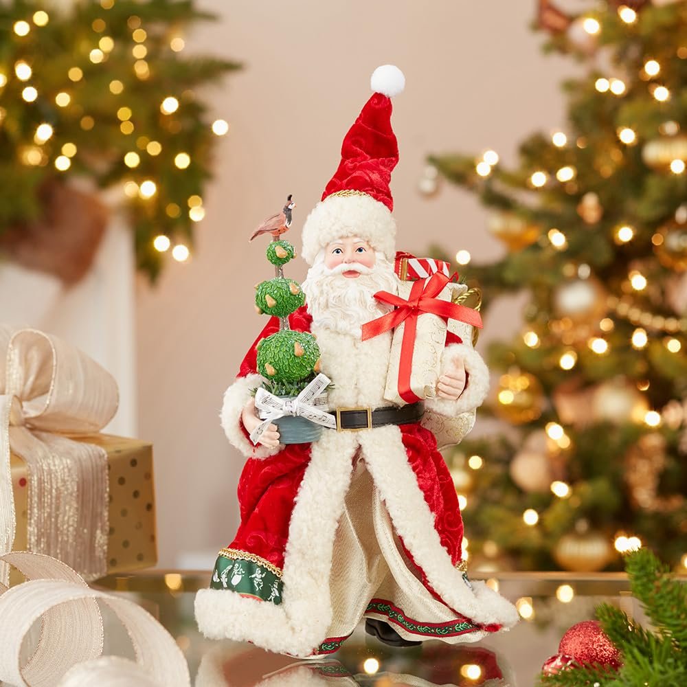 Kurt Adler 10.5-Inch Fabriché Musical 12 Days of Christmas Santa