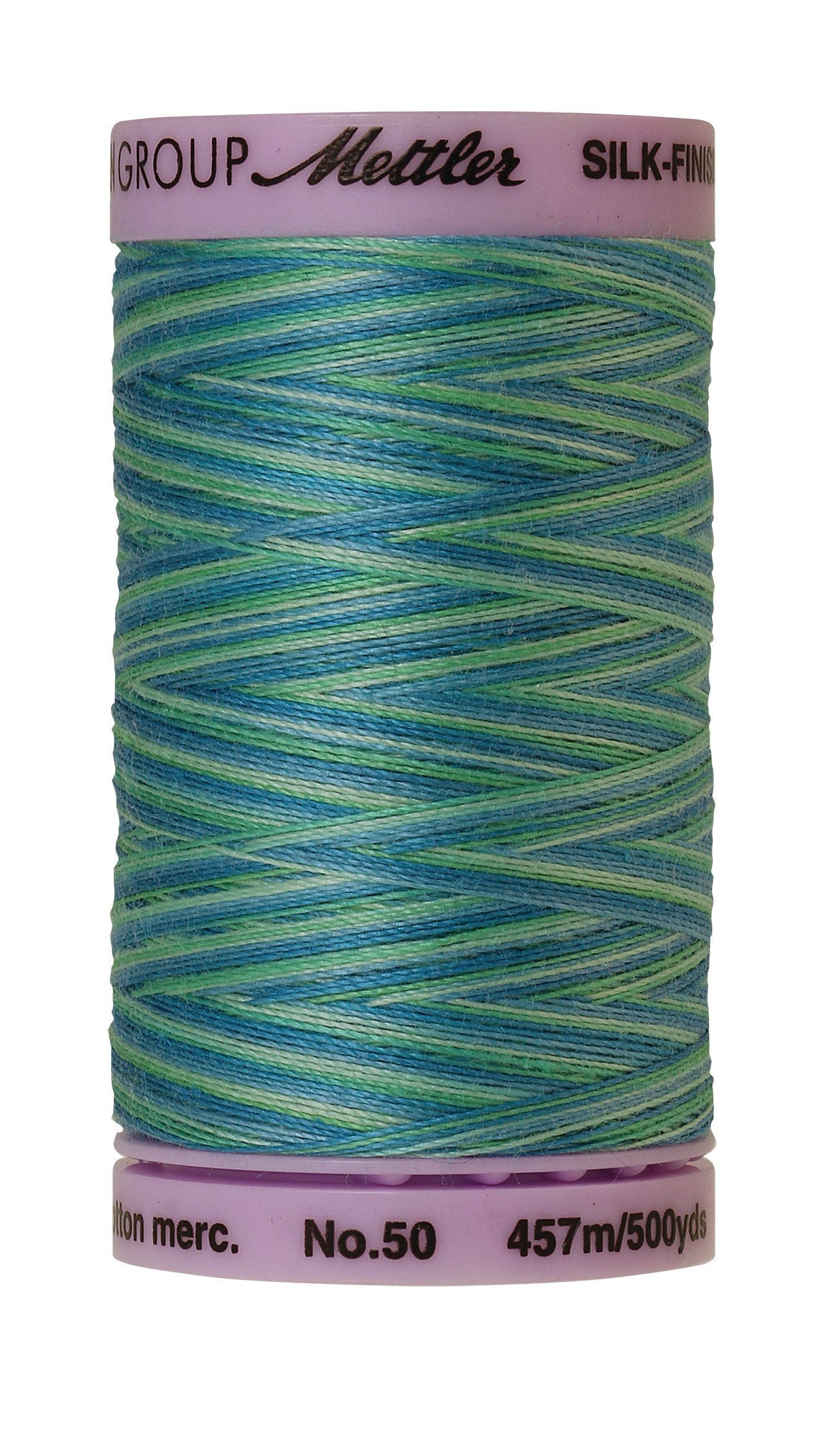 Mettler Silk-Finish Variegated Cotton Thread, 500 yd/475m, Seaspray