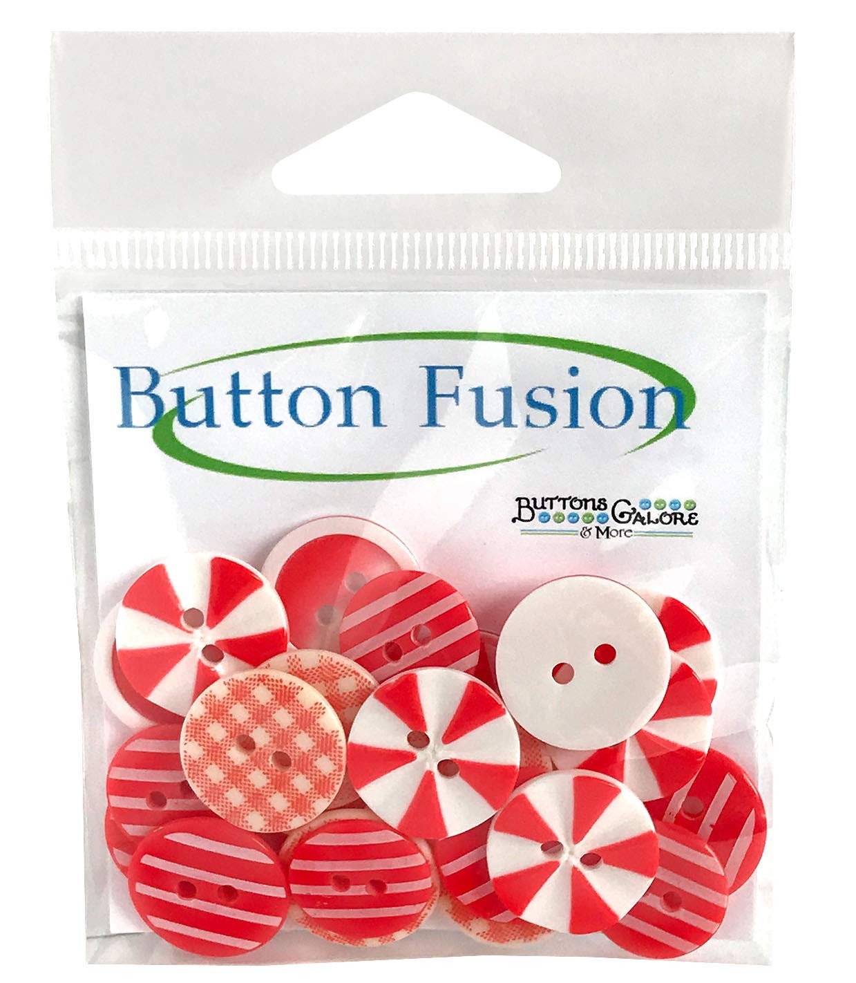 Buttons Galore Printed Craft & Sewing Buttons - Red Carpet - Set of 3 Packs Total 60 Buttons