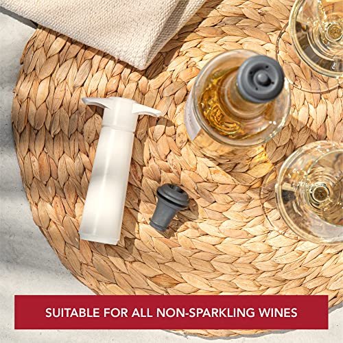 Vacu Vin Wine Saver Pump with 4 Vacuum Stoppers and PureWine Histamine/Sulfite Filter