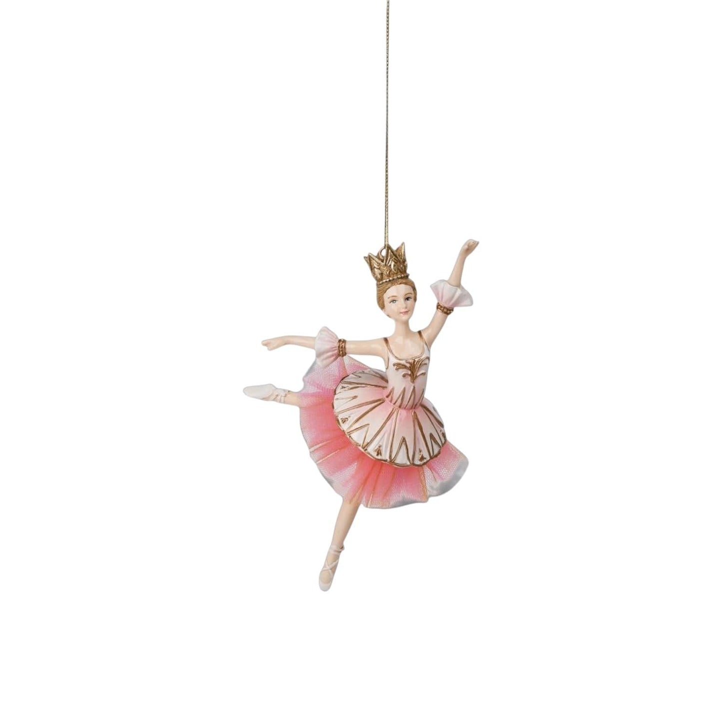 December Diamonds 7" Ballerina Dancing Ornament – Hand-Painted Holiday Figurine
