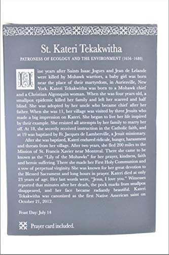 Roman Giftware Inc., Patrons & Protectors, 3.75" H ST Kateri TEKAKWITHA,Religious, Inspirational, Durable (3x1x3)