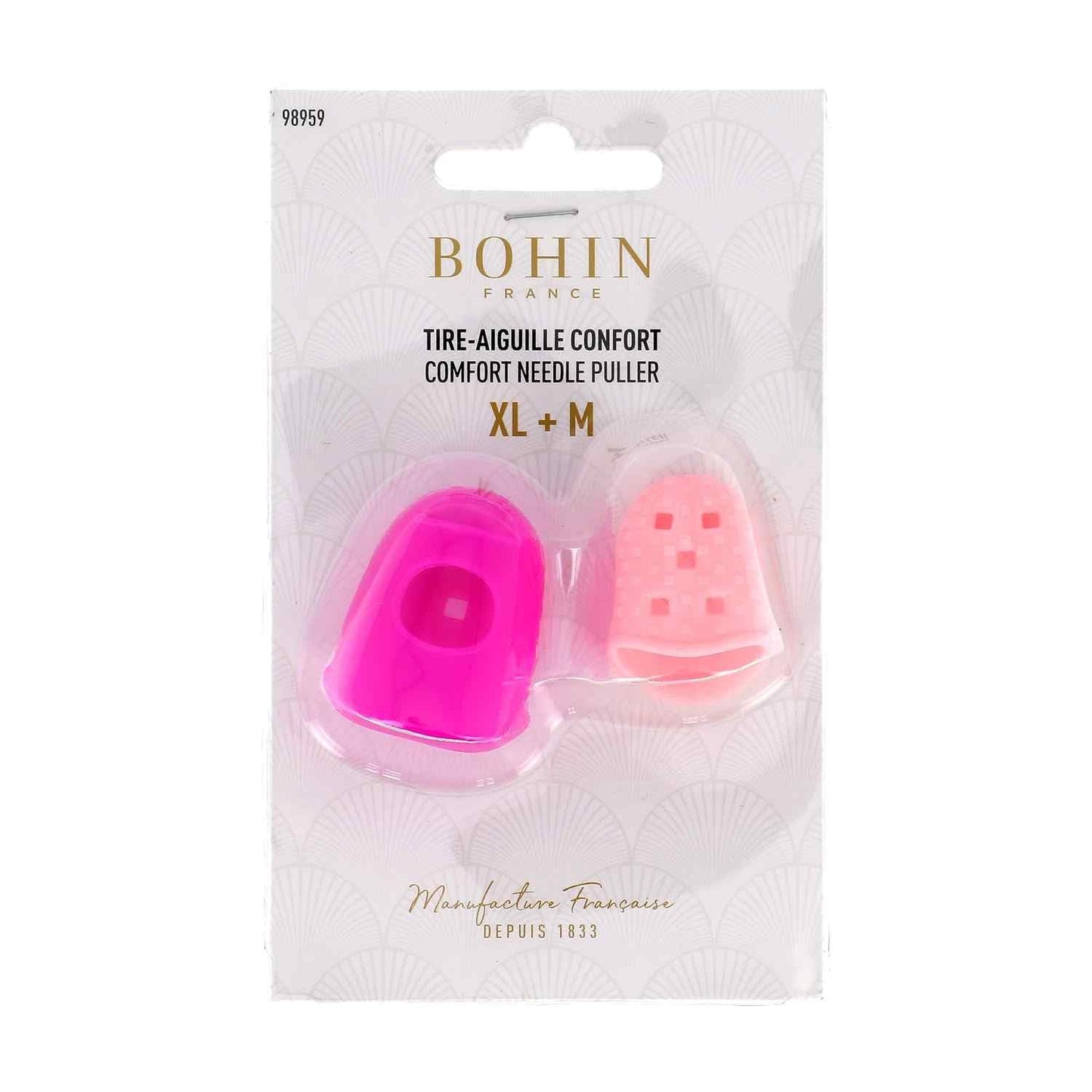 Bohin Silicone Needle Puller Extra Large and Medium 2pk Thimbles, None 5