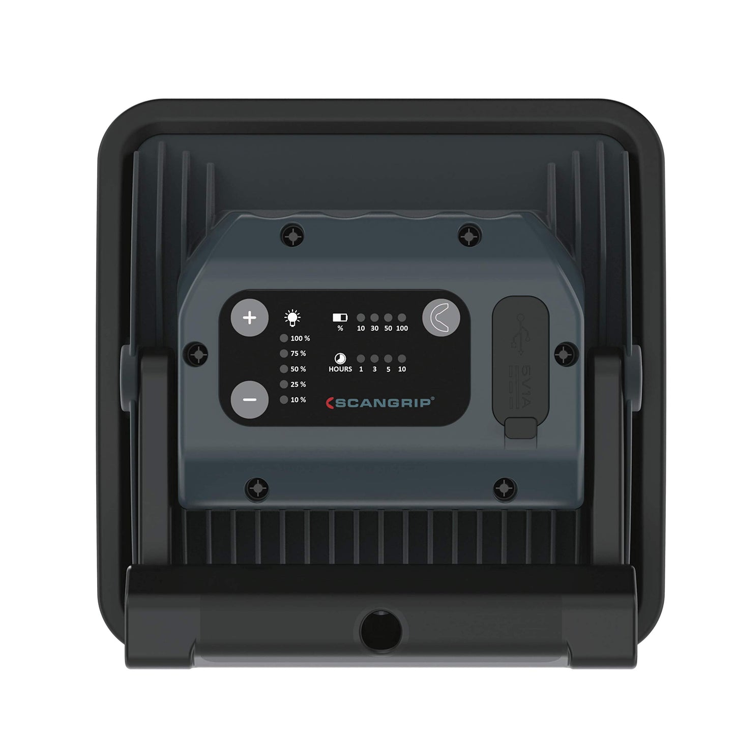 SCANGRIP NOVA R, Rechargeable COB LED Floodlight, 2000 Lumen, Handheld, 5 Step Dimming, Powerful Built-in Magnet, Waterproof (IP67), Long Operating Time, Slim and Compact, Built-in Power Bank with USB