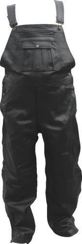 Men's Leather Overall bib Motorcycle Pants