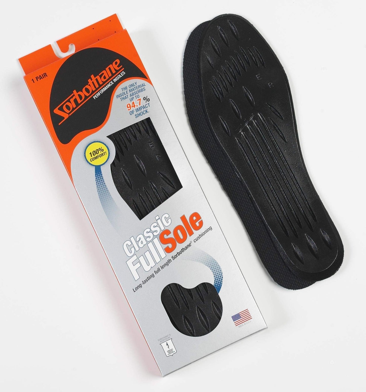 Sorbothane Classic Full Sole Insole M 17-18 (Metric 51-52) - J