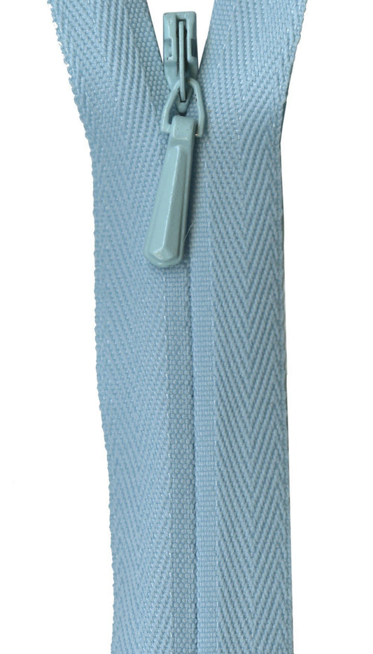 YKK Unique Invisible Zipper, 22", Baby Blue