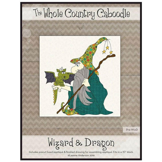 Whole Country Caboodle Wizard & Dragon Precut Fused Applique Pack Pattern, None
