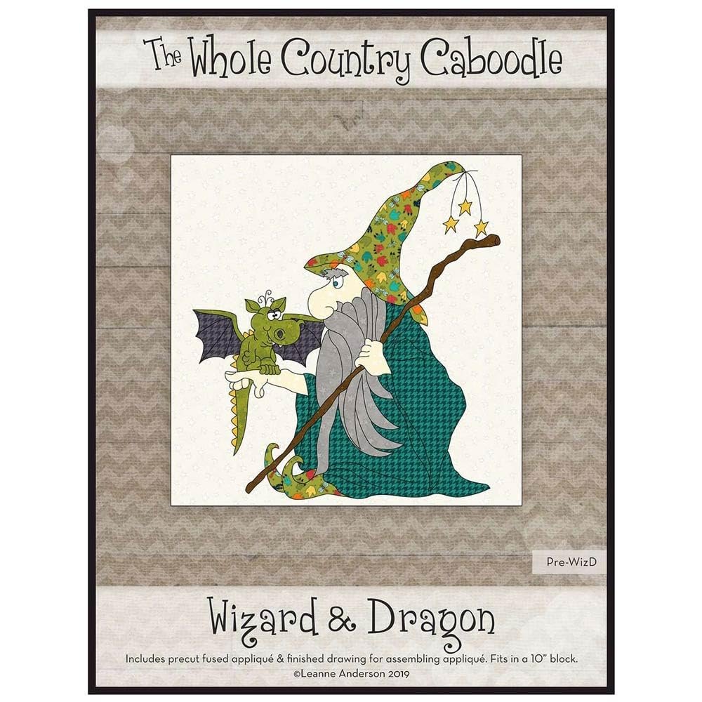 Whole Country Caboodle Wizard & Dragon Precut Fused Applique Pack Pattern, None