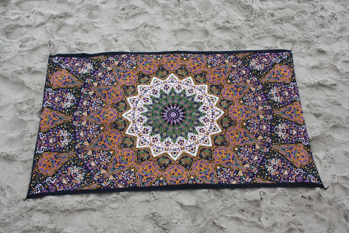 Sunshine Joy India Star Mandala Tapestry Tablecloth Beach Sheet 60x90 Inches