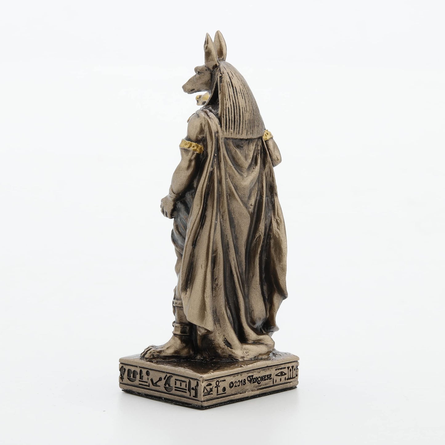 Veronese Design 3 3/8 Inch Anubis Egyptian God of The Dead Resin Miniature Hand Painted Bronze Finish Figurine