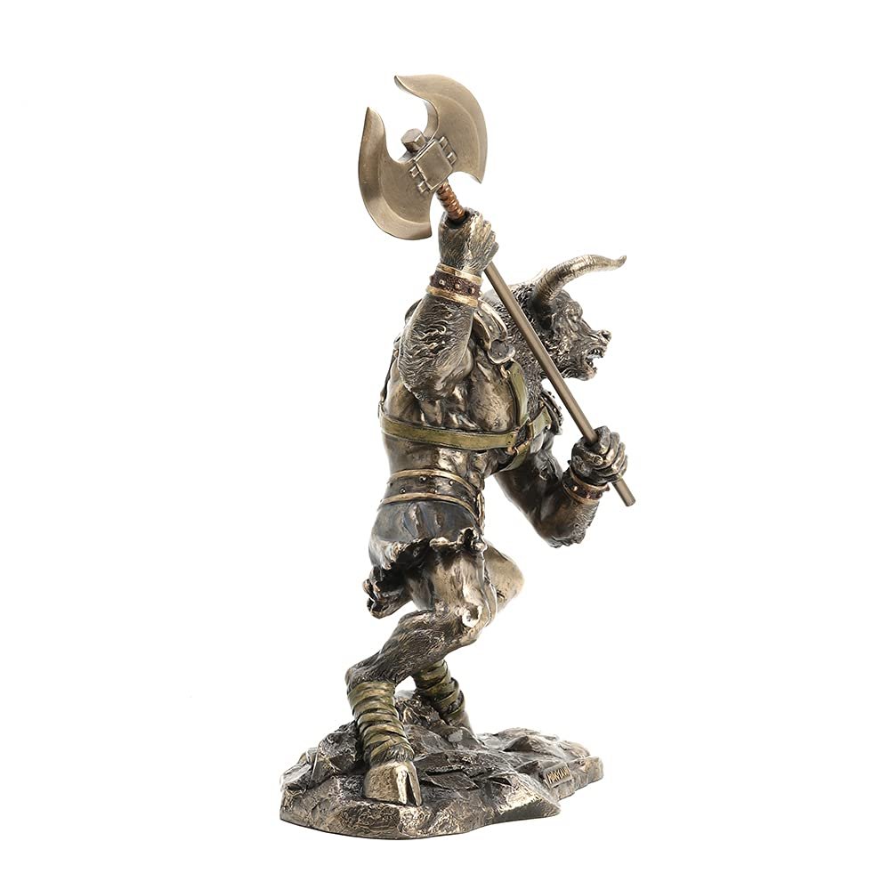 Veronese Design 13 3/4" Tall Minotaur The Creature from The Labyrinth Cold Cast Bronze Resin Sculpture
