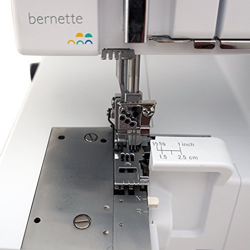 Bernette B48 Funlock Serger Coverstitch Overlock Machine | Heavy Duty Sewing Quilting Performance for Beginners and Professionals | 23 Stitches LED Light 1300 SPM Easy Threading Knife Control