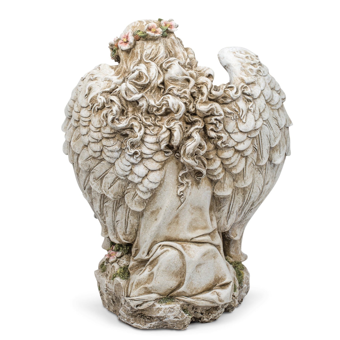 Guardian Angel with Children 16 Inch Resin Stone Decorative Garden Statue Figurine