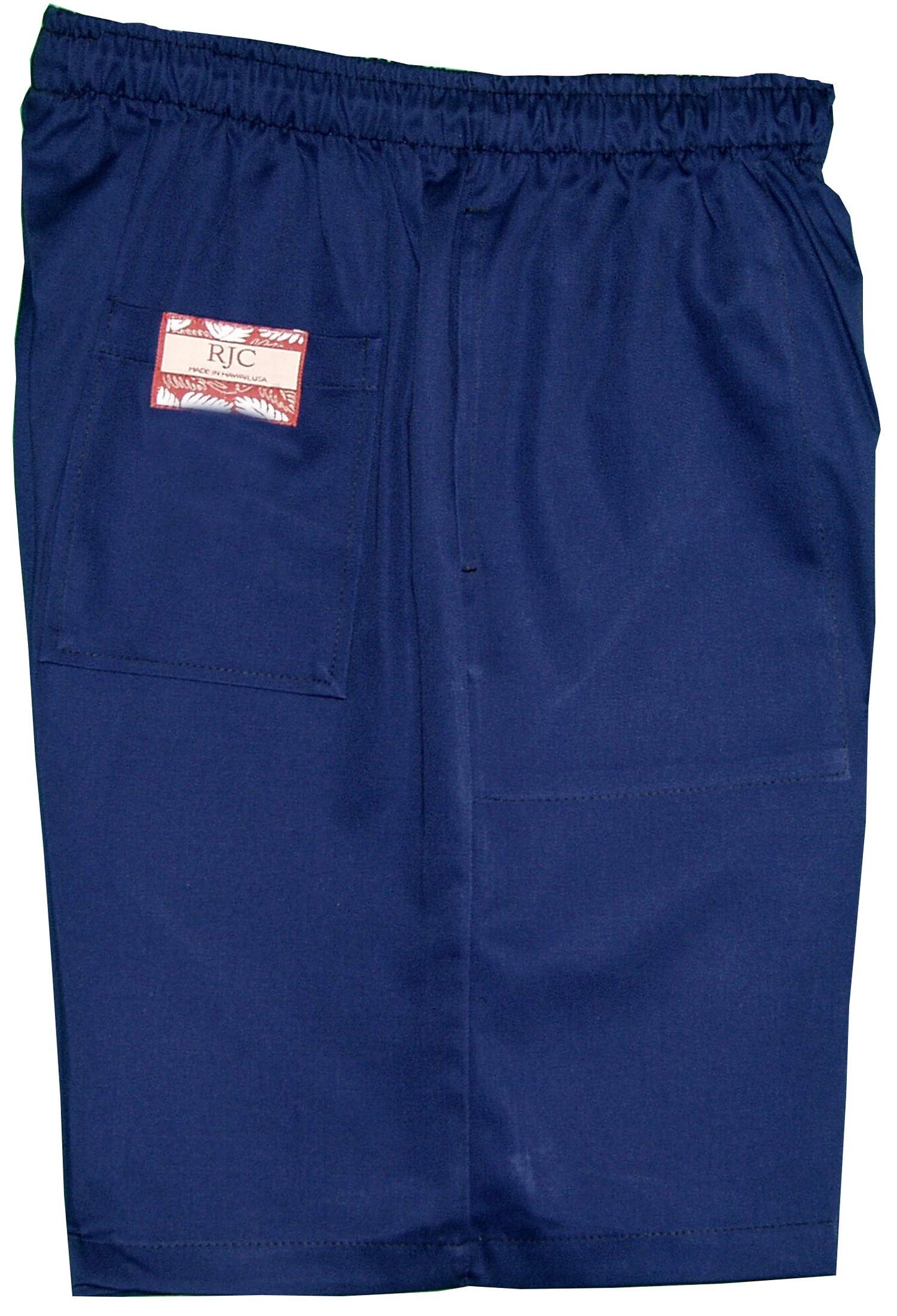 RJC Men's Elastic Waistband 3 Pockets Cotton Twill Solid Shorts