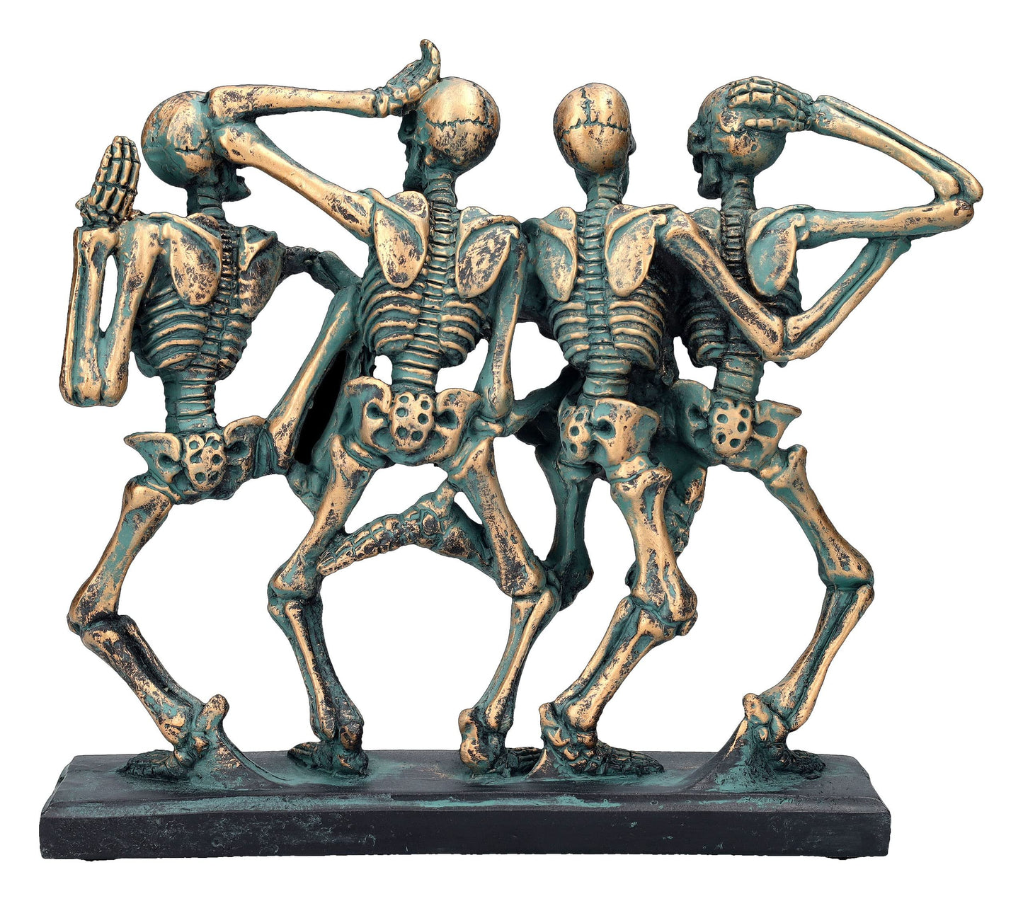 Pacific Giftware Dancing Skeleton Quartet Resin Collectible Figurine 8.15” Tall