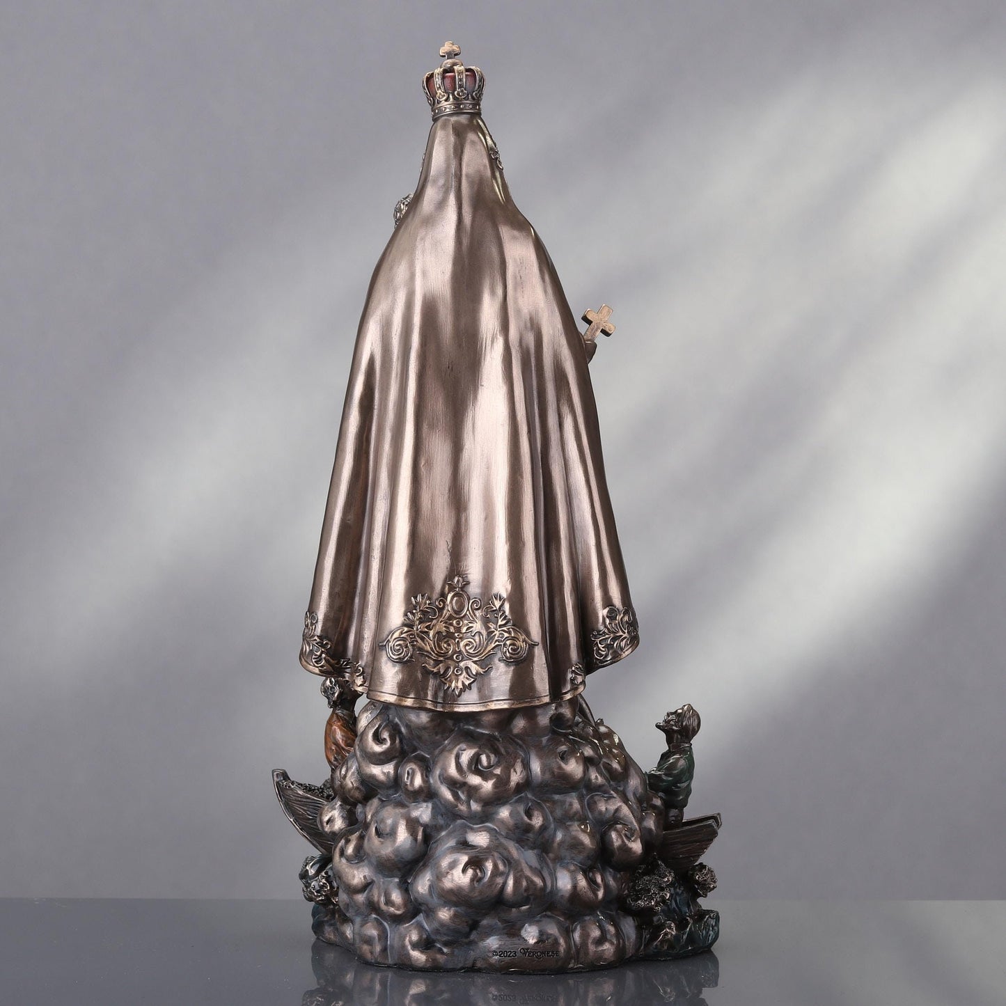 Veronese Design 10 5/8 Inch Our Lady of Charity Cold Cast Resin Bronze Finish Religious Statue
