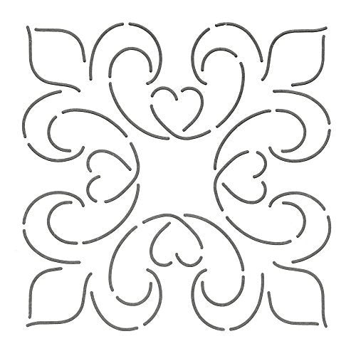 Quilting Creations Elegance Block Quilt Stencil, 6"