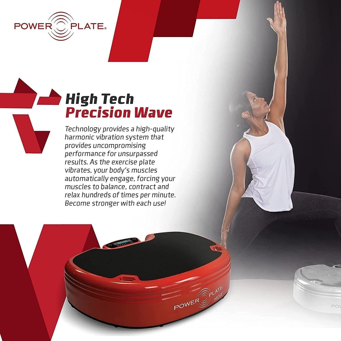 Power Plate Move Vibration Platform, Vibrating Plate to Increase Core Strength, Improve Balance and Stability