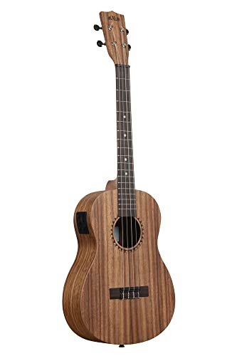 Kala Brand Music Co. Teak Collection, 4-String Ukulele, Natural, Baritone (KA