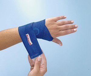 Fabrifoam CarpalGard, size:Med/Lge Left Blue, Latex-free