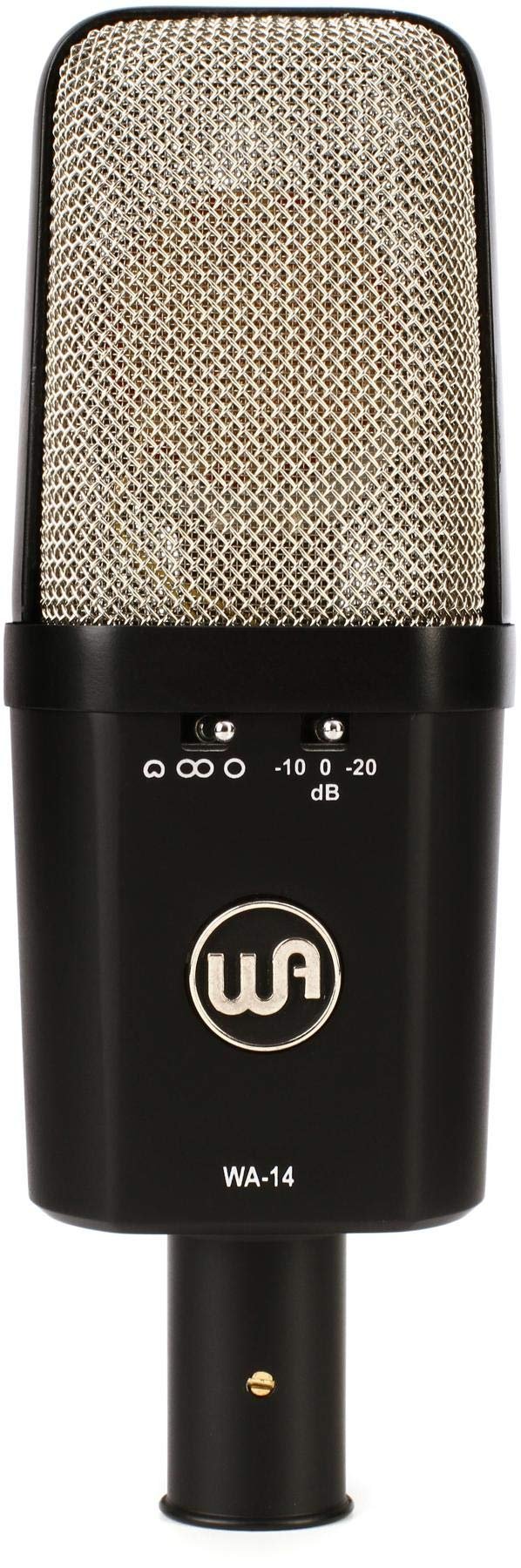 Warm Audio WA-14 Large Diaphragm Condenser Microphone, Black with silver grille
