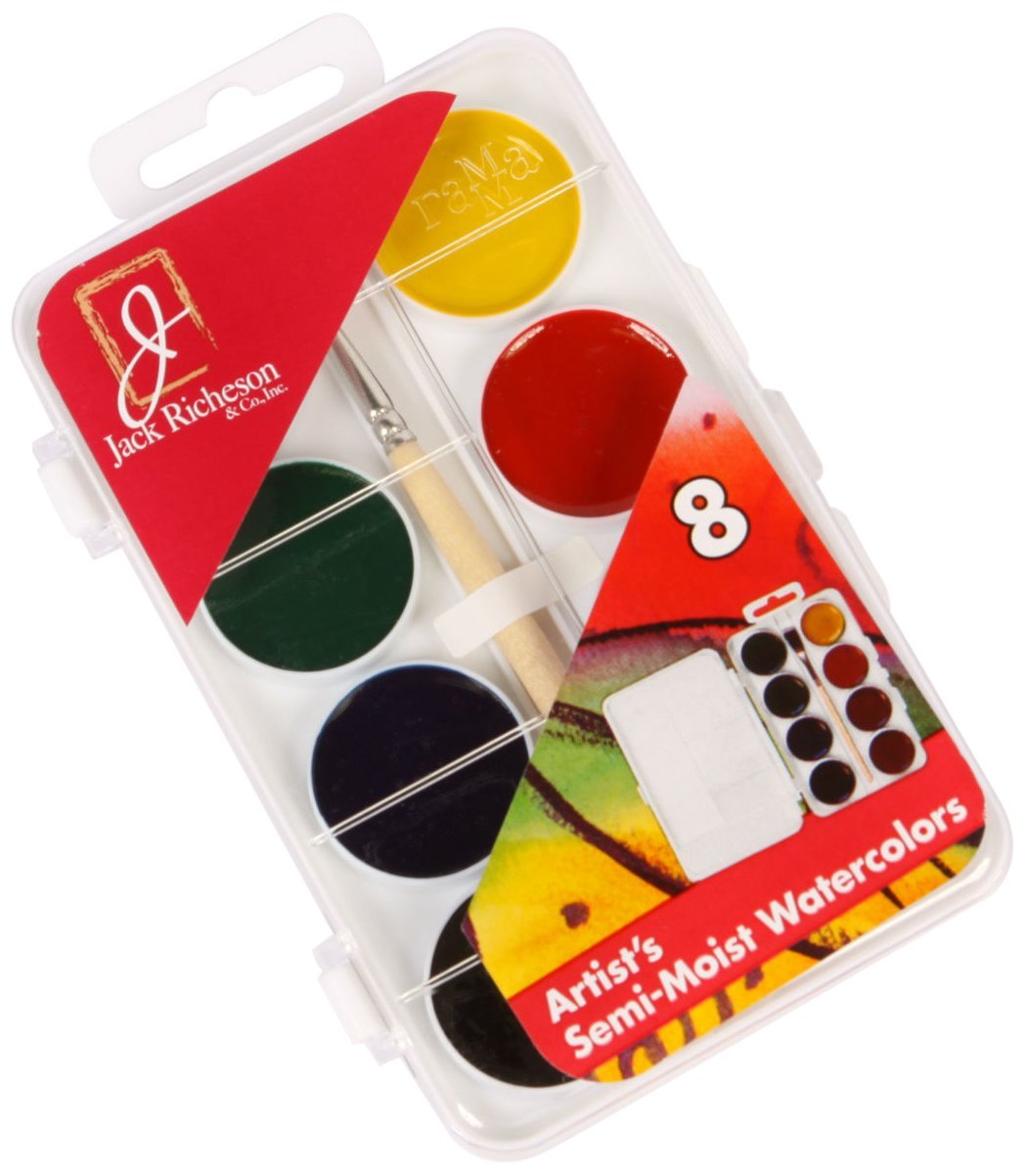 Jack Richeson Student Semi Moist Watercolor, Set of 8